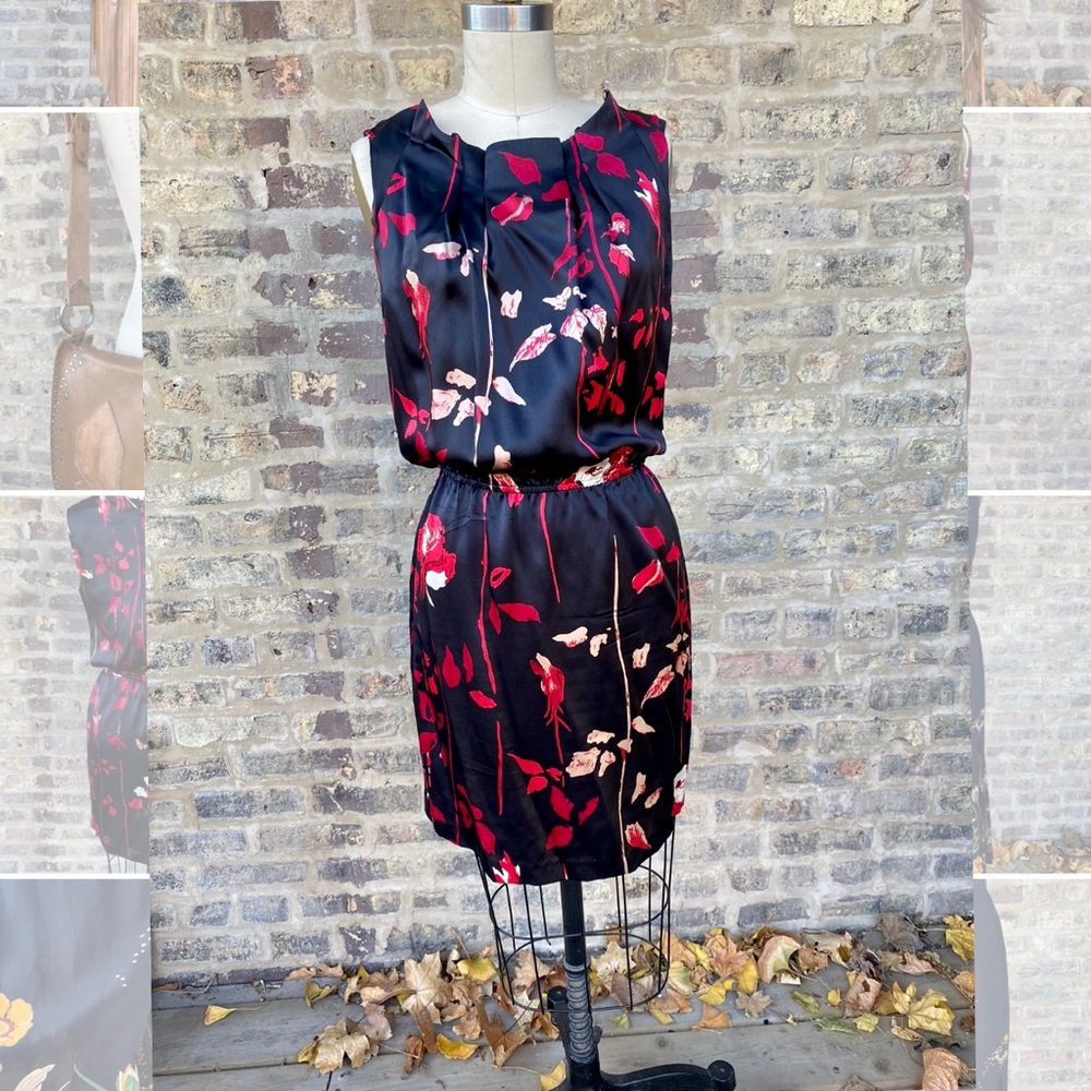 Rory Beca Black & Red Silk Dress size 4